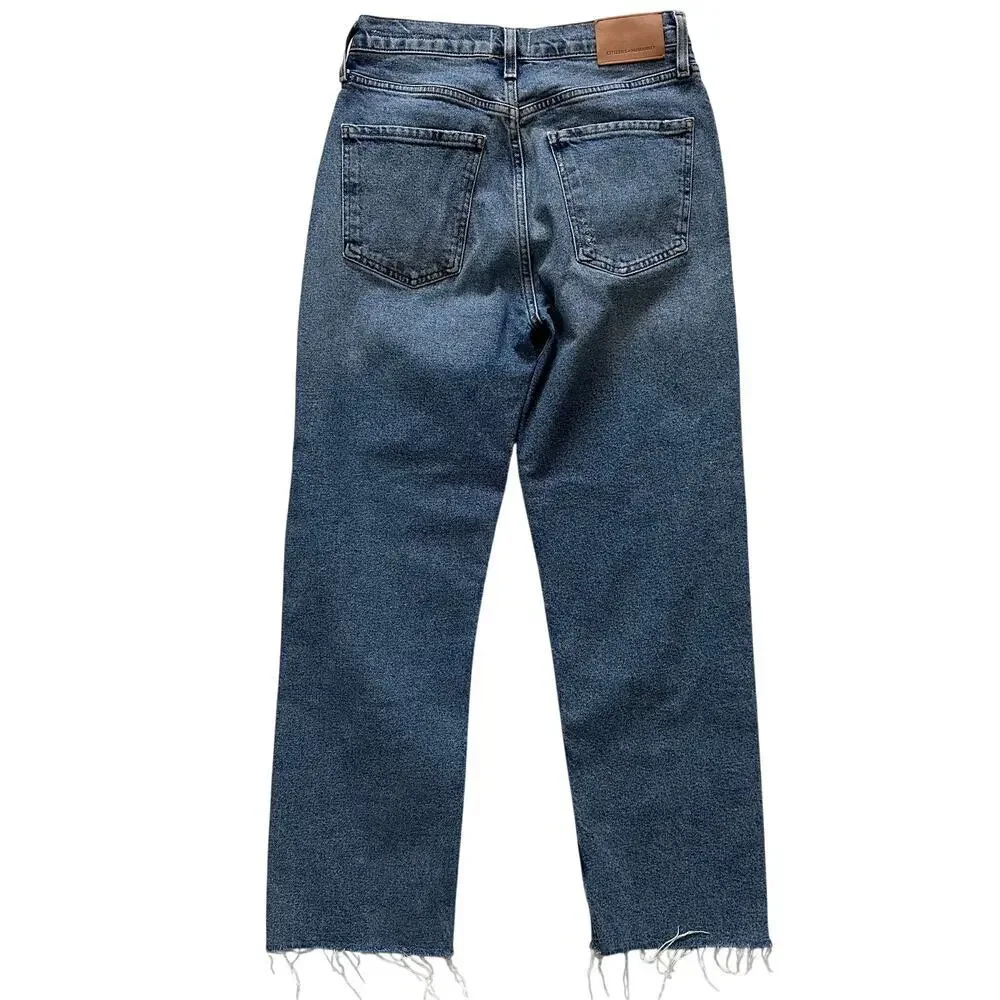 Citizens of Humanity Florence Jeans Size 26 High Rise Straight Raw Hem